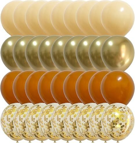 Amazon.com: Orange Gold Nude Balloons – Metallic Orange Cream Gold Balloons for Birthday Harvest Graduation Anniversary Party Decorations (Orange + gold) : Home & Kitchen Orange Birthday Parties, Clear Balloons With Confetti, Teal Balloons, Balloons For Birthday, Orange Birthday, Company Anniversary, Blowing Up Balloons, Metallic Orange, Anniversary Party Decorations