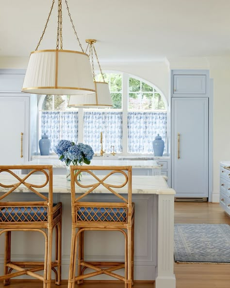 Statement seating! Still swooning over the darling details on our Bow Counter Stools. Perfect for gathering around the kitchen in… | Instagram Grandmillenial Kitchen, Main Kitchen, Grandmillenial Style, Pretty Furniture, Colonial Kitchen, Condo Decor, Caitlin Wilson, Kitchen Counter Stools, Dream Life House