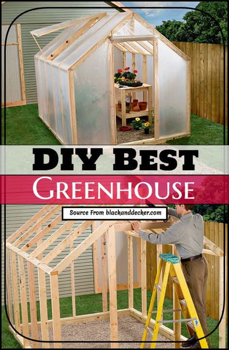 #diy #diyprojects #diygreenhouse #diygreenhouseplans How To Make Your Own Greenhouse, Simple Greenhouse Plans, Make Your Own Greenhouse, Wooden Greenhouse Ideas, Cheap Greenhouse Diy, How To Make A Greenhouse, Diy Greenhouse Cheap Easy, Wood Greenhouse Plans, Diy Small Greenhouse