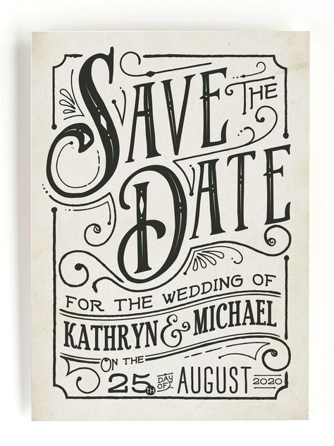 Vintage Save The Date Cards, Graphic Save The Date, Western Invite, Victorian Calligraphy, Save The Date Inspiration, Save The Date Design, Save The Date Ideas, Unique Save The Dates, Save The Date Postcard