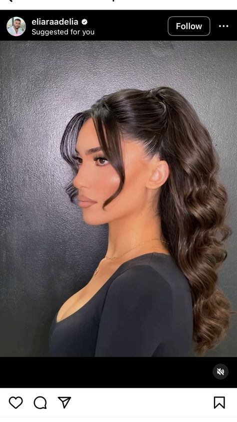 # hair styles # hair cuts # long hairstyle # short hairstyle # prom hairstyle # boys hairstyle # boys haircuts Half Up Half Down Hair Professional, Long Hairstyles Elegant, Saudi Hairstyles, Arabic Wedding Hairstyles, Arab Hairstyles, Outdoor Sangeet, Hair Style For Party, Arabic Hairstyles, Dinner Hairstyles