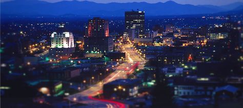 Asheville Skyline At Night Downtown Asheville Nc, Nc Mountains, North Carolina Mountains, North Carolina Homes, Biltmore Estate, Asheville North Carolina, On The Road Again, Blue Ridge Mountains, Asheville Nc