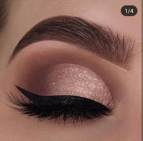 Evening Eye Makeup, Make Up Designs, Wedding Hairstyles And Makeup, Prom Eye Makeup, Glitter Eye Makeup, Makijaż Smokey Eye, Eye Makeup Designs, Makeup Eye Looks, Makeup Hacks