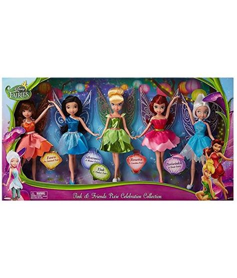 Disney Fairies 5 Pack Tink & Friends Pixie Celebration Collection 9 Inch Dolls - Buy Disney Fairies 5 Pack Tink & Friends Pixie Celebration Collection 9 Inch Dolls Online at Low Price - Snapdeal Tinkerbell Disney Fairies, Tinker Bell Toys, Tinkerbell Toys, Pixie Hollow Fairies Fira, Tinkerbell Figurine, Tinkerbell Doll, Disney Fairies Dolls, Pixie Doll, Kids Party Inspiration