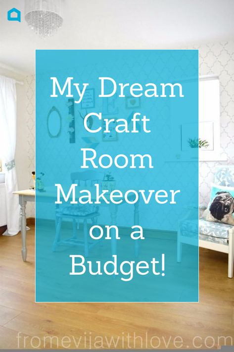 Decorate A Craft Room, Craft Room Colors, Craft Room Paint Colors Inspiration, Craft Room Wall Color, Craft Room Paint Colors, Craft Room Lighting, Diy Address Sign, Room Makeover On A Budget, Craft Room Makeover