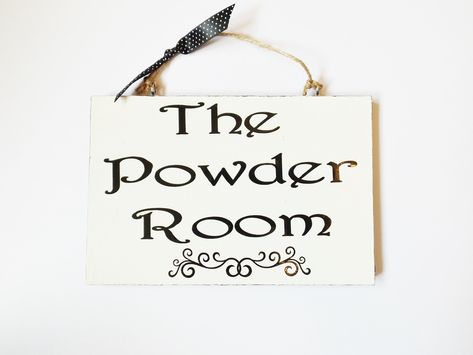 Powder Room Door Sign Bathroom Room Wall Plaque Dressing Room Home Decor New Home Gift Idea by MaddisonGifts on Etsy Powder Room Door, Bathroom Door Sign, Room Door, Pantry Door, Name Plaques, Bathroom Doors, Room Doors, Bathroom Signs, Wall Plaque