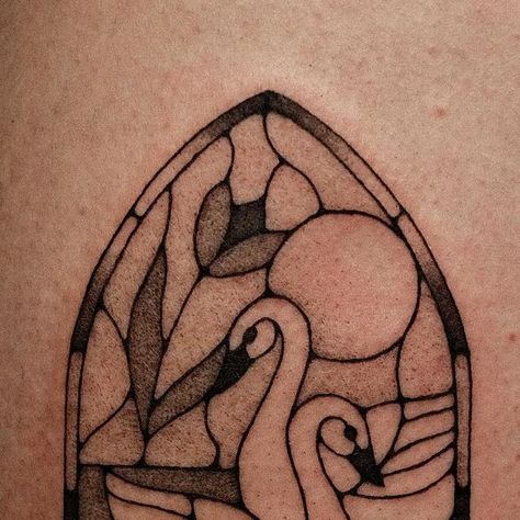 Stained Glass Window Tattoo Design, Stained Glass Window Tattoos, Stained Glass Sketch, Gone With The Wind Tattoo, Looking Glass Tattoo, Black And White Stained Glass Tattoo, Stained Glass Tattoo Black And White, Stain Glass Window Tattoo, Stain Glass Tattoo