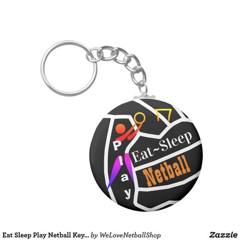 Eat Sleep Play Netball Keyring How To Play Netball, Basketball Cheers, Volleyball Photos, Softball Catcher, Softball Hairstyles, Volleyball Quotes, Volleyball Drills, Volleyball Gifts, Coaching Volleyball