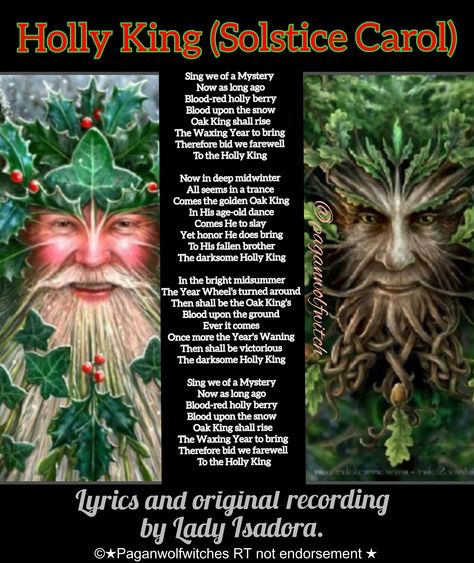 Holly King Pagan, Oak King And Holly King, Merry Witchmas, Yule Goddess, Wiccan Yule, The Holly King, Yule Lads, Solstice Winter, Yule Traditions