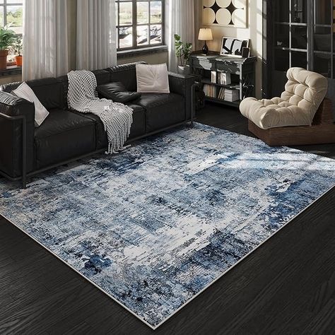 Amazon.com: Rugcomf Area Rug 5x7 Washable Rug Boho Soft Abstract Pattern Non-Slip Non-Shedding Faux Wool Vintage Rug for Living Room, Bedroom Rug, Farmhouse, Dining Room, Indoor, Kids Playroom, Blue : Home & Kitchen Boho Area Rugs In Living Room, Sage Green And Black Living Room, 8x10 Rug, 6x9 Rugs, 5x7 Area Rug, Large Area Rug, Farmhouse Dining Room, Rug For Living Room, 8x10 Rugs