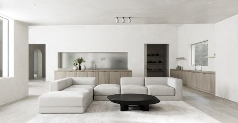 Minimalist Monastery on Behance Minimalist Monastery, Interior Boho, Interior Design Minimalist, Interior Design Per La Casa, Living Room Sofa Set, Interior Minimalista, Minimalist Home Interior, Style Deco, Minimalist Interior Design