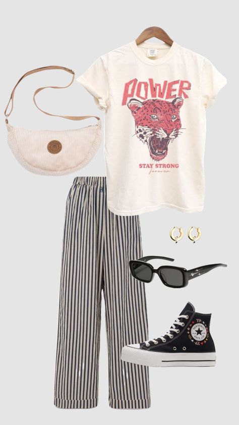 Outfit Ideas Graphic Tees, Cute Outfit Collage, Styling Graphic Tees Outfits, Thrift Style Outfits, California Aesthetic Outfit, Outfits With Graphic Tees, Graphic Tees Aesthetic, Graphic Tees Outfit, Graphic Tee Outfit