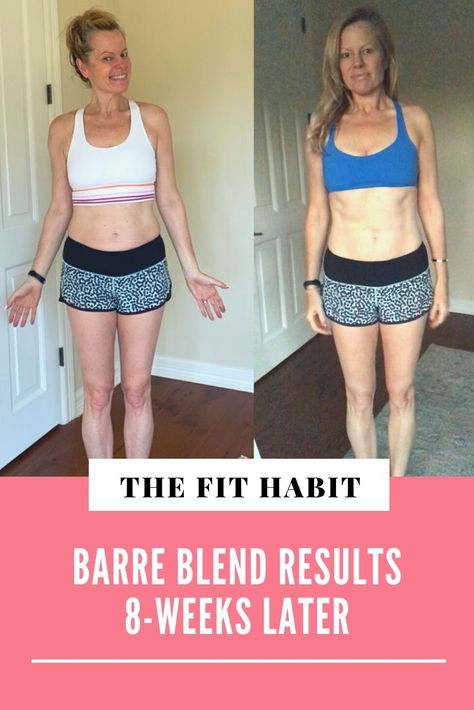 Barre Blend Before & After | My results after doing an at-home barre program for 8 weeks, 5 days per week. Barre Before And After Pictures, Barre Blend Before And After, Barre Before And After, Barre At Home Workout, Barre Home Workout, Barre Blend, 20 Minute Barre Workout, 8 Week Challenge, Before After