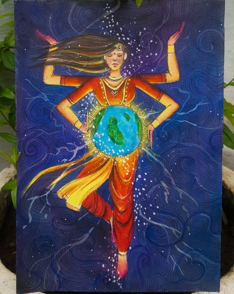 Mother Nature Drawing Easy, Mother Earth Painting, Mother Earth Drawing, Gods Artwork, Devi Goddess, Goddess Women, Save Mother Earth, Earth Drawings, Buddha Artwork