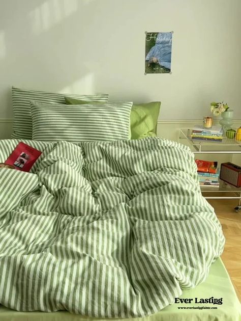 Striped Bedding Set / Green | Best Stylish Bedding | Ever Lasting