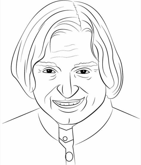 Conservation Poster, Conjuring Film, Drawing In Circle, Easy Portrait, Easy Portrait Drawing, Outline Pictures, Apj Abdul Kalam, Casual Kurti, Pencil Drawing Images