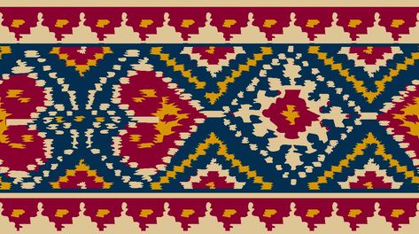 Patola Lace Border, Patola Border, Patola Pattern, Ikat Border, Mughal Design, Patola Design, Ikat Weaving, Turkish Pattern, Pattern Design Inspiration