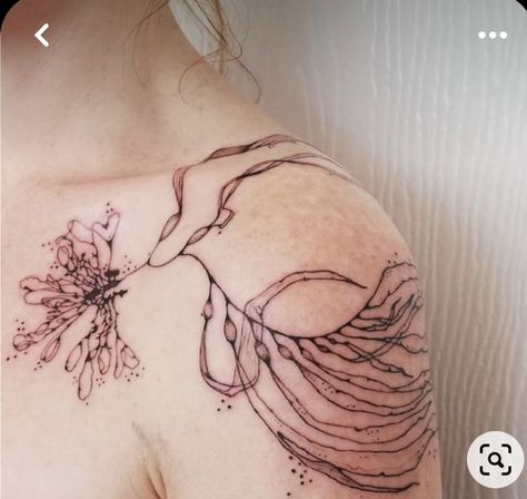 Sea Sleeve Tattoo, Kelp Tattoo, Seaweed Tattoo, Mums Tattoo, Sea Tattoo Ideas, Aquatic Tattoo, Coral Tattoo, Sorry Mum, Ocean Sleeve Tattoos