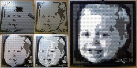 Below are two lego mosaic portraits I created of my boys. These are made entirely from legos (even the picture hanger). Total legos on each... Lego App, Lego Portrait, Diy Photo Projects, Lego Mosaic, Mosaic Portrait, Picture Hanger, Web Colors, Lego Photo, Lego Store