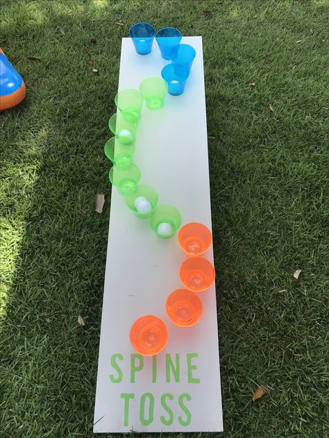 Spine Toss. The kids loved this game at the Chiropractic Event. Chiropractic Trunk Or Treat, Chiropractic Marketing Gifts, Chiropractor Graduation Party, Chiropractic Graduation Party, Pediatric Chiropractic Office, Patient Appreciation Ideas Chiropractic, Chiro Office, Chiropractic Quotes, Chiropractic Marketing