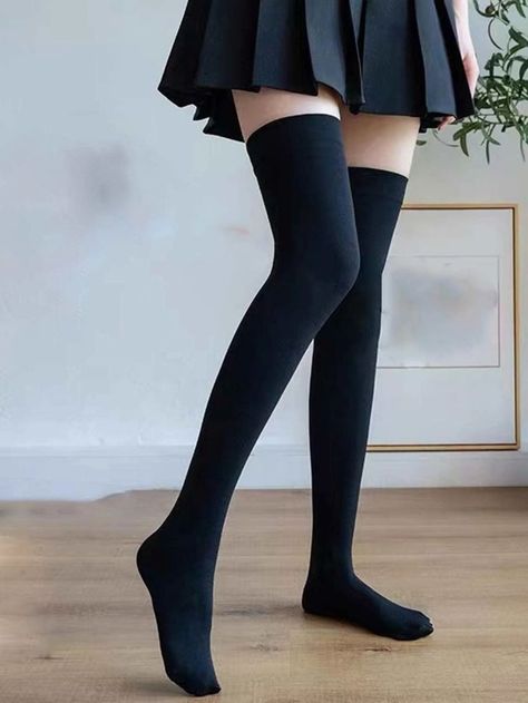 Socks Over Leggings Outfit, Knee Socks Outfits, High Thigh Socks, Sock Boots Outfit, Socks Outfit, Thigh High Sock, Thigh Socks, Over The Calf Socks, Sock Outfits