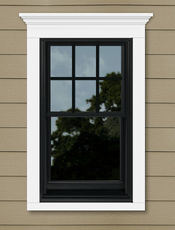 Exterior Window Molding, Renovation Facade, Interior Window Trim, Window Shutters Exterior, Black Window Frames, Exterior Window, Window Trim Exterior, Window Molding, Farmhouse Windows