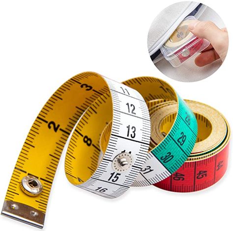 Projek Menjahit, Tape Measures, Snap Fasteners, Fabric Sewing, Fabric Tape, Sewing Tools, Measuring Tape, Mua Sắm, Sewing Notions