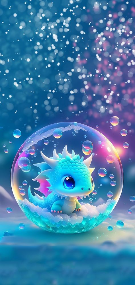 A beautiful wallpapers for your phones Bubble Iphone Wallpaper, Cute Dragon Wallpaper, Bubble Dragon, Kawaii Dragon, Elemental Dragons, Dragon Wallpaper, Baby Dragons, Dynamic Lighting, Ice Dragon