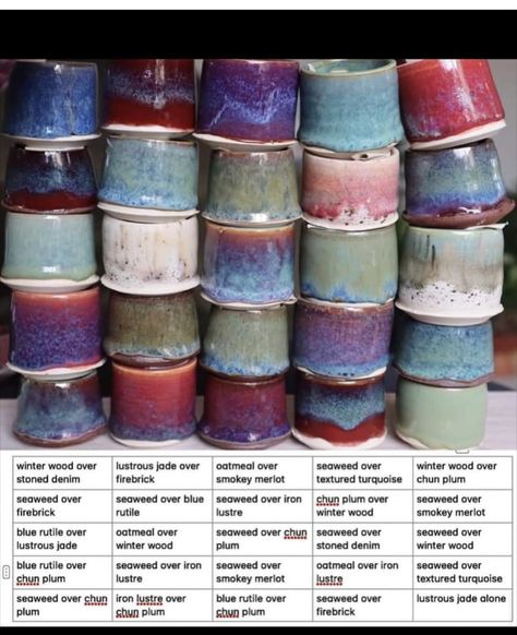 Glaze Amaco Combinations, Glaze Combos Ceramics, Spectrum Shino Glazes, Terra Color Glaze, Beautiful Glaze Combinations, Ceramics Glaze Recipes, Amico Glaze Combinations, Pottery Glaze Recipes Cone 6, Glaze Mixes Ceramics