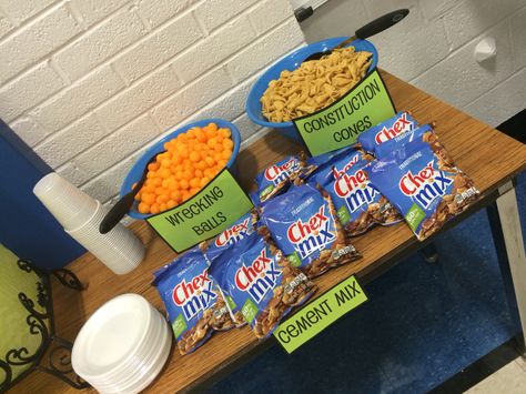 Faculty meeting snacks work zone construction Snacks For Staff Meetings, Meeting Snacks Ideas, Staff Meeting Ideas, Meeting Snacks, Snacks Work, Team Meeting Ideas, Admin Ideas, Pto Meeting, Meetings Humor