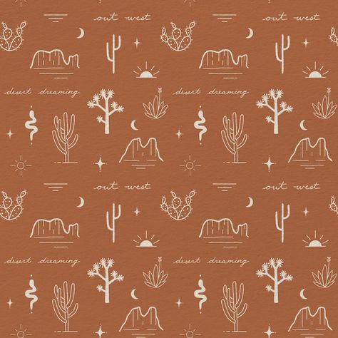 I’ve started playing around with patterns recently. This one is super simple, but was really fun to design and figure out! I’ll definitely be doing more. _____________________________________________________ #print #pattern #patternillustration #fabricdesign #illustration #desert #desertpattern #desertvibes #west #southwest #design #art #digitalillustration #procreate #digitaldrawing #seamlesspattern Western Pattern Design, Southwest Illustration, Desert Motifs, Ceramic Collage, Western Photo, Brand Pattern, Desert Design, Southwest Design, Desert Vibes