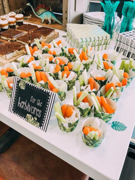 Dino Food Party, 3 Birthday Dinosaur, 3 Rex Food Ideas, Three Rex Birthday Party Ideas, Dino Dig Birthday Party Ideas, Dinosaur Birthday Party Favor Ideas, Roar Four Dinosaur Party, Dino Brunch Party, Three Rex Bday Party