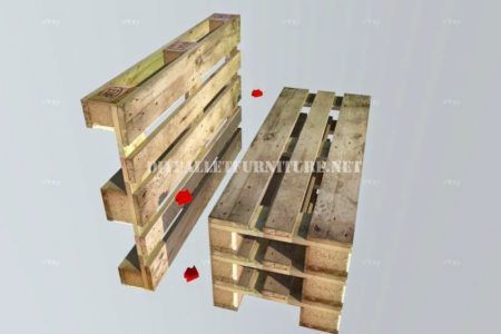 Ecco come realizzare una bella panchina con due bancali [VIDEOTUTORIAL] Bench With Pallets, Pallet Furniture Bench, Make A Bench, Making A Bench, Pallet Garden Furniture, Pallet Patio Furniture, Pallet Patio, Pallet Sofa, Wooden Pallet Projects