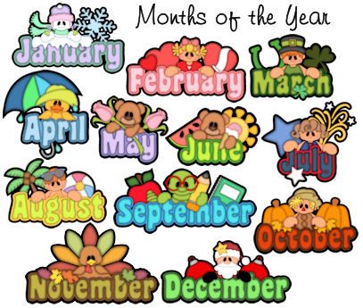 Months Of The Year Classroom Decoration, Months Classroom Decoration, Months Of The Year Craft, Scrapbook Months Of The Year, Months Of The Year Chart, 12 Months Of The Year, Scrapbook Calendar, Paper Piecing Scrapbooking, Scrapbook Patterns