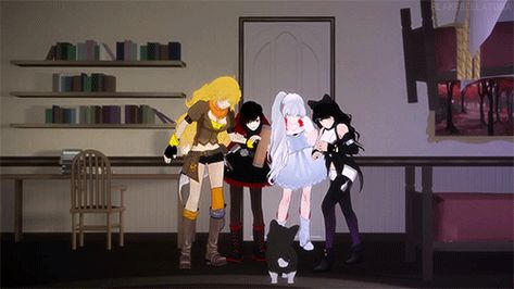 When first watched this episode. I was like what the crap did I just watch. Rwby Zwei, Tattoed Heart, Rwby Volume 1, Bloodborne Concept Art, Rwby Volume, Rwby Blake, Rwby Ships, Red Like Roses, Team Rwby