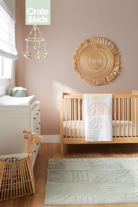 Crate And Barrel Nursery, Organic Nursery Decor, Furniture Essentials, Small Room Nursery, Modern Baby Nursery, Interrior Design, Changing Tables, Modern Crib, Nursery Room Inspiration