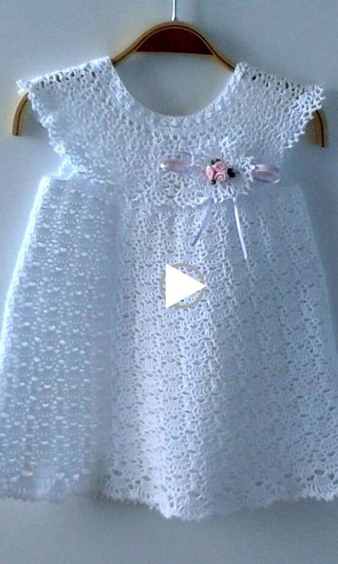 Baby Dress Crochet, Vestidos Bebe Crochet, Baby Dress Pattern, Crochet Baby Dress Pattern, Baby Frock Pattern, Frock Patterns, Christening Gown