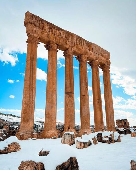 Good morning from #baalbek ❄️ 📸: @explorewithalii #insta_lebanon #liban #instalebanon #lebanon #winterfun #winterseason #snow #life #lifestylephotography #photography #photooftheday Balbek Lebanon, Baalbek Lebanon, Winter Campaign, Snow Mountain, Winter Fun, Art Stuff, Lifestyle Photography, Lebanon, Winter Season