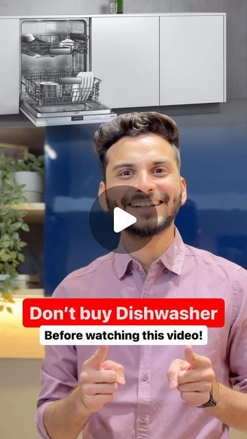 Sourabh Jain | Design Educator on Instagram: "“SAVE” & “SHARE” with someone buying dishwasher ✅

1️⃣ Dishwasher Types

 * freestanding: If you can adjust countertop height
 * built-in: Smaller kitchens
 * countertop: Tiny kitchens, limited storage needed

2️⃣ We’re Indian = Lots of dishes! 🍛

 * Choose at least 12 place settings 🍽️

3️⃣ Can it handle burnt food? 🔥
 
* “Intense wash” or “heavy-duty” features are key 💪

4️⃣ Hard water problems 💧

 * Get a water softener or dishwasher with one built-in

Best brands & models? Comment - Dishwasher! 😉

[ dishwasher, kitchen design, modular kitchen, HoumeIndia ]" Dishwasher Kitchen Ideas, Under Sink Dishwasher, Dishwasher Drawer, Countertop Height, Dishwasher Cabinet, Table Top Dishwasher, Dishwasher Installation, Tiny Kitchens, Oven Cabinet