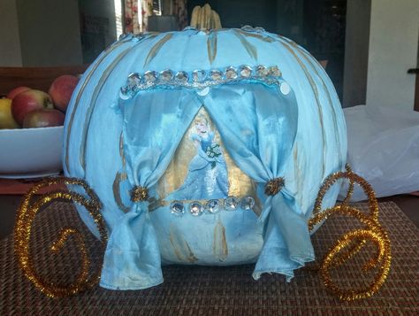 Cinderella carriage pumpkin Cinderella Pumpkin Decor, Cinderella's Carriage Pumpkin, Cinderella Carriage Pumpkin Decorating, Cinderella Pumpkin Decorating, Cinderella Pumpkin Carriage Diy, Princess Pumpkin Decorating, Cinderella Pumpkin Painting, Cinderella Coach Pumpkin, Pumpkin Cinderella Carriage