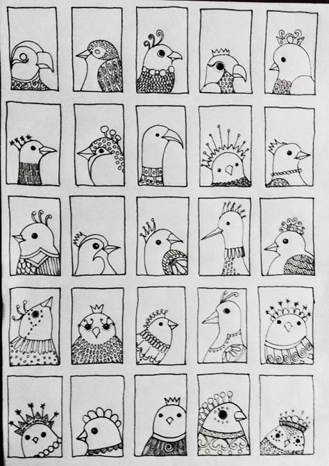 Doodle Birds, Draw Bird, Trin For Trin Tegning, Embroidery Bird, Bird Doodle, Oodles Of Doodles, Ideas Embroidery, Love Bird, Doodles Zentangles