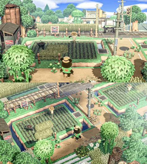 Acnh Design Codes Japanese, Acnh Japanese Farm Ideas, Acnh Japanese Farm, Japanese Neighborhood Animal Crossing, Overgrown City, Acnh Japanese, Japan Town, Japanese Neighborhood, Japan Countryside