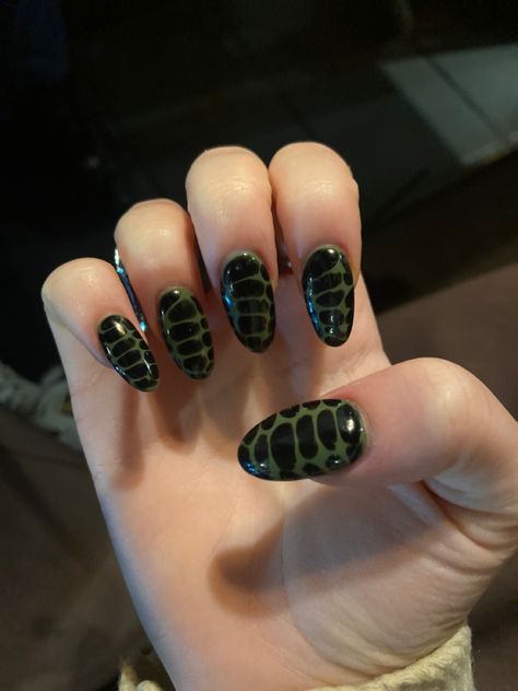 Crocodile Skin Nails, Crocodile Nails, Makeup Stuff, Crocodile Skin, Nails Inspo, Nail Inspo, Acrylic Nails, Nail Art, Paint