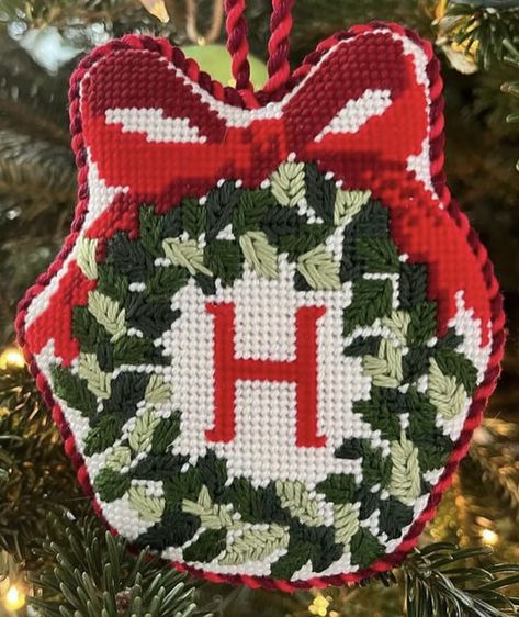 Needlepoint Ornaments Christmas, Christmas Needlepoint, Needlepoint Ideas, Needlepoint Ornaments, Merry Christmas Ya Filthy Animal, Ya Filthy Animal, Needlepoint Christmas, Cross Stitch Finishing, Hand Embroidery Projects