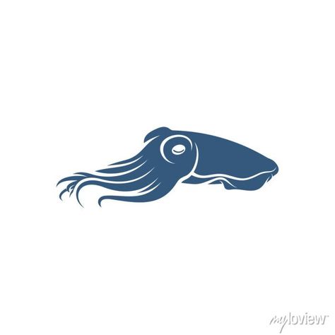 Cuttlefish Drawing, Cuttlefish Art, August Calendar, Fishing Decor, Sea Island, Symbol Design, Blue Ocean, All Art, Icon Design