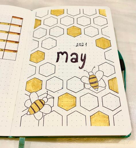 2024 Bujo Cover, Bujo May, May Bujo, Planer Ideas, 2025 Bujo, Bujo Cover, Journal Idea, Bullet Journal Inspo, Bullet Journal Doodles