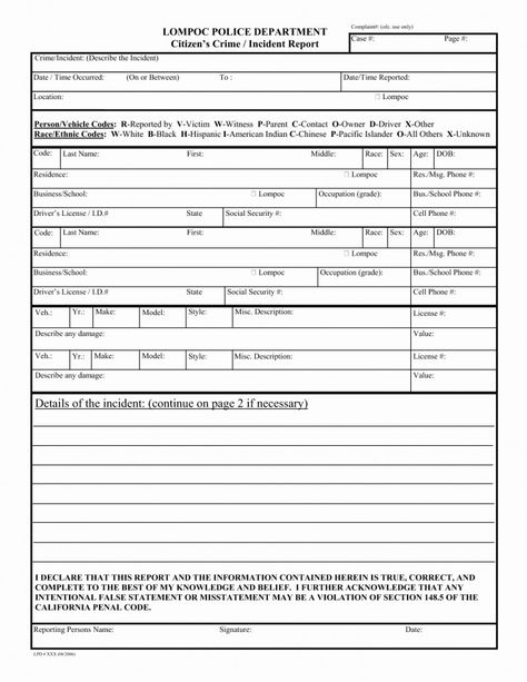 Blank Police Report Template (1) - PROFESSIONAL TEMPLATES | PROFESSIONAL TEMPLATES Police Report Template, Report Writing Template, Incident Report Form, Report Comments, Report Card Template, Writing Template, Incident Report, Birthday Banner Background, Job Opportunity