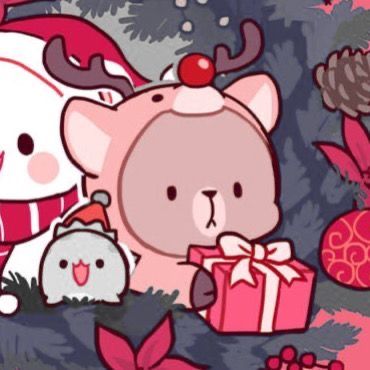 Cute Christmas Matching Pfp, Christmas Anime Matching Pfp, Matching Pfp Couple Christmas, Christmas Profile Pictures, Matching Christmas Pfp Friends, Duos Icons, Milk & Mocha, Cute Bear Drawings, Anime Christmas