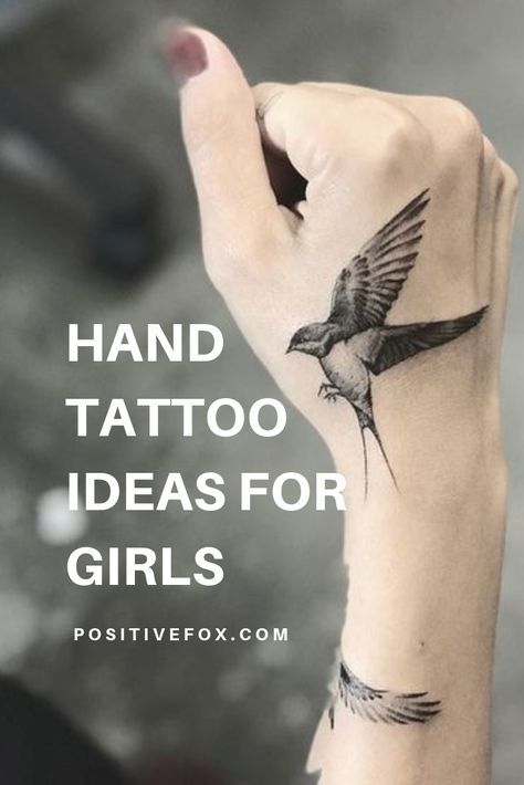 Bird Tattoo On Hand For Women, Sparrow Tattoo On Hand, Bird Hand Tattoos For Women, Back Of The Hand Tattoos For Women, Back Of The Hand Tattoo, Back Hand Tattoos For Women, Female Hand Tattoos, Back Of Hand Tattoos, Bird Hand Tattoo