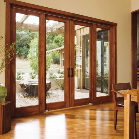 Patio Doors Ideas, Pella Doors, French Doors Design, Sliding Glass Doors Patio, Glass Doors Patio, Wooden French Doors, Farmhouse Front Door, Doors Ideas, Double Sliding Doors